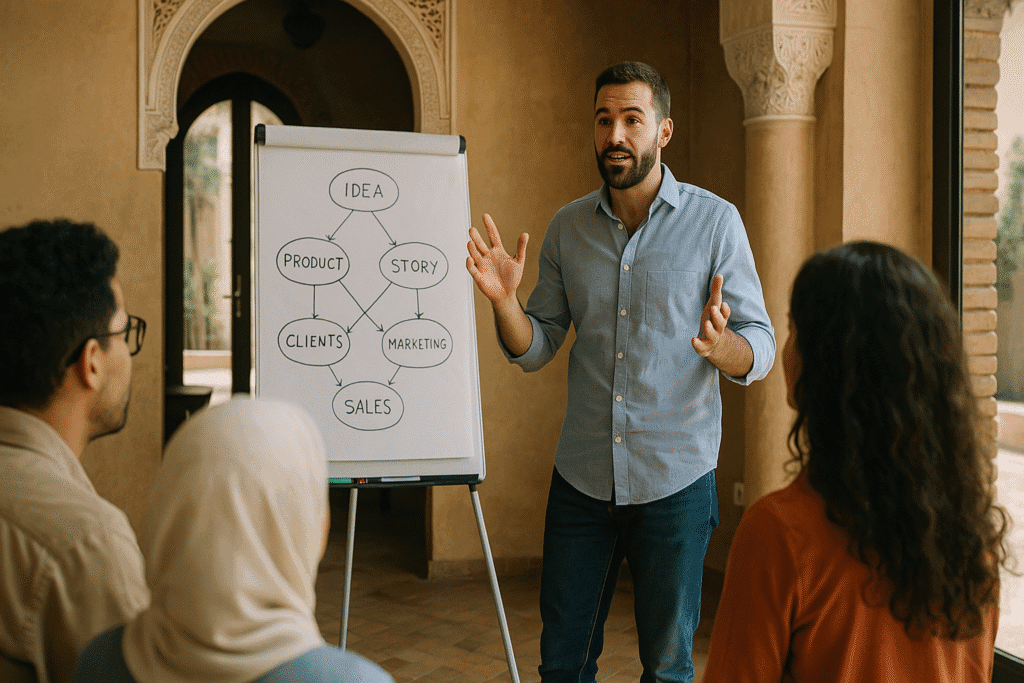 Formation pitch commercial et storytelling au Maroc